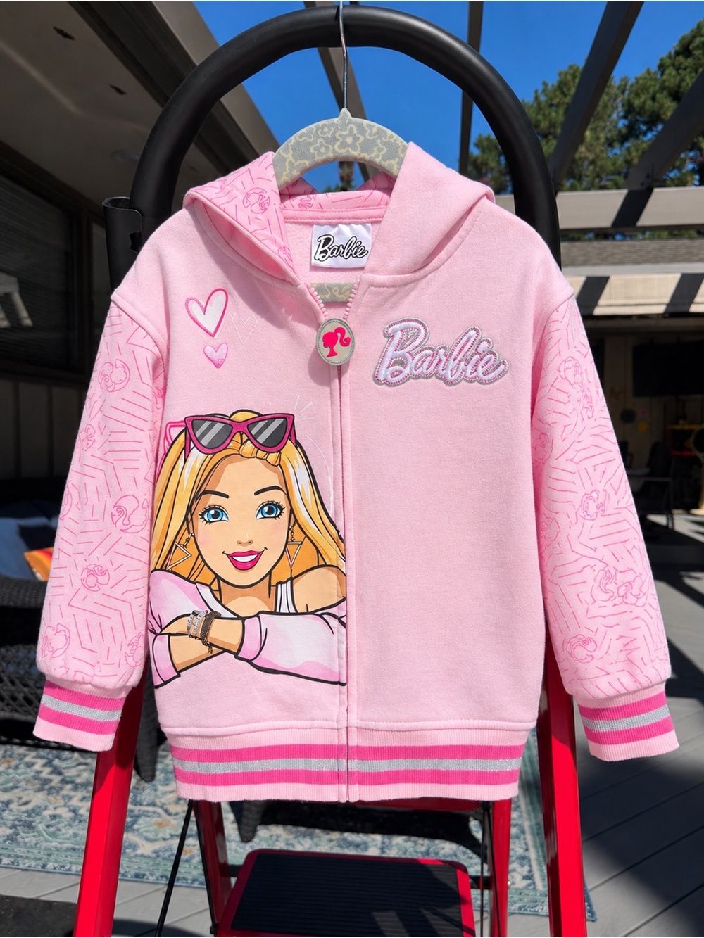 Barbie Hooded Jacket in Pink Like New
